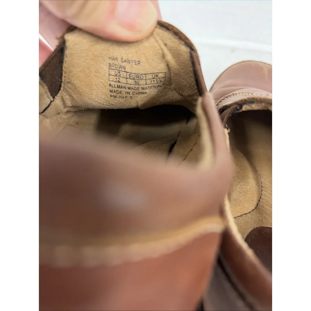 Born Boys Loafers Size 12 EUR 30 Brown Leather Slip On Casual Shoes